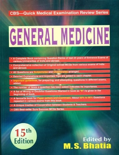 General Medicine, 15 Ed(Cbs Quick Medical Examination Review Series)