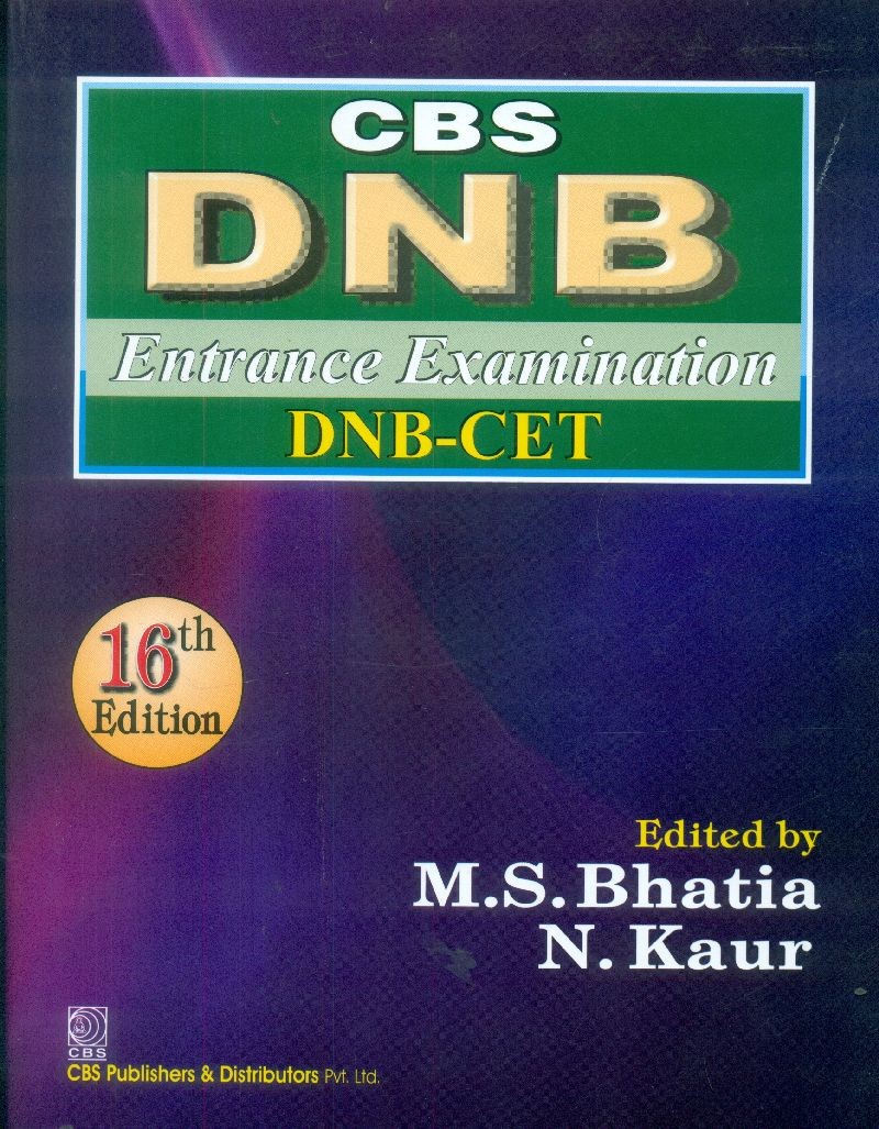 Cbs Dnb Entrance Examination Dnb-Cet, 16Edn (Pb 2015)