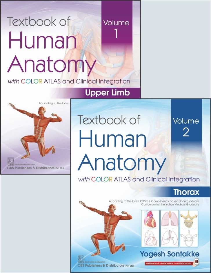 Textbook of Human Anatomy with Color Atlas and Clinical Integration Volume 1 & 2