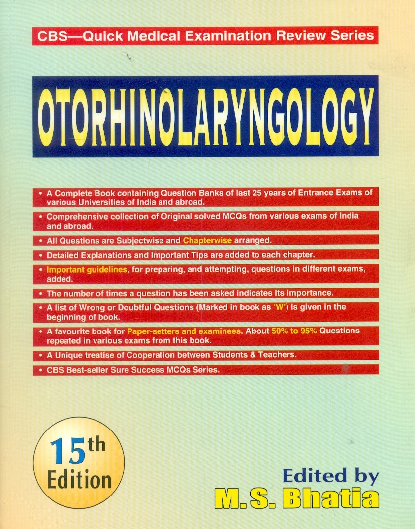 Otorhinolaryngology: Cbs Quick Medical Examination Review Series