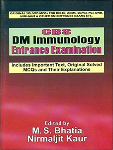 Cbs Dm Immunology Entrance Examination (Pb 2016)