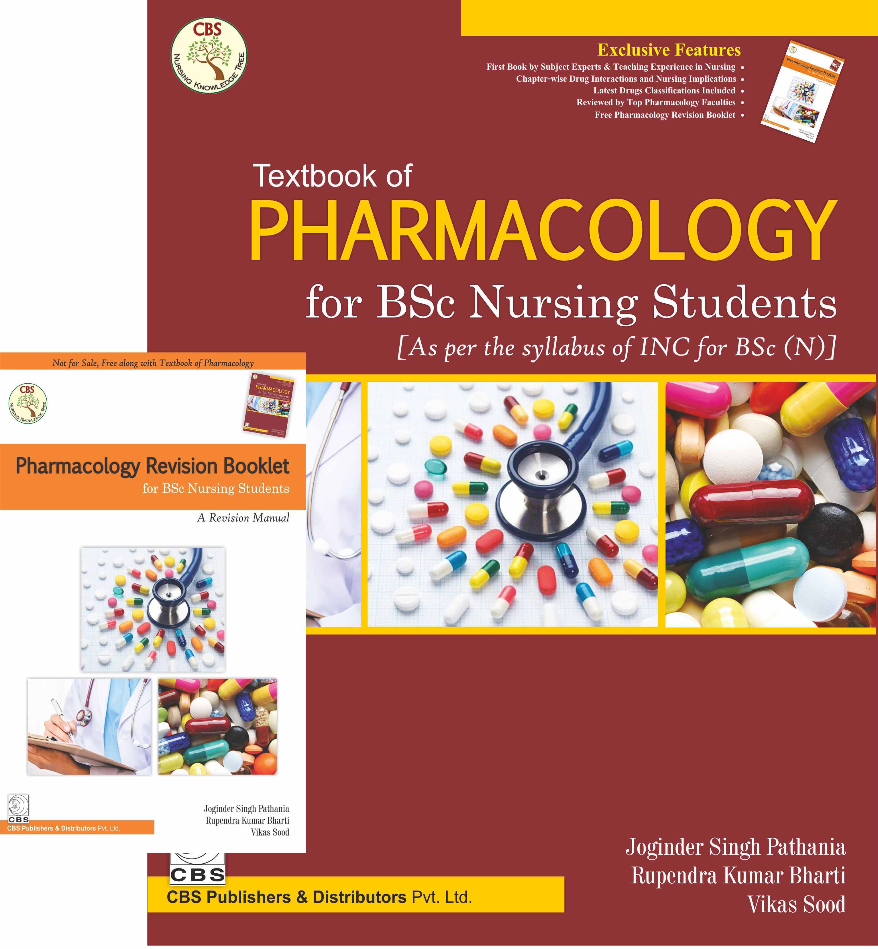 Textbook Of Pharmacology For Bsc Nursing Students With Revision Booklet (Pb 2017)