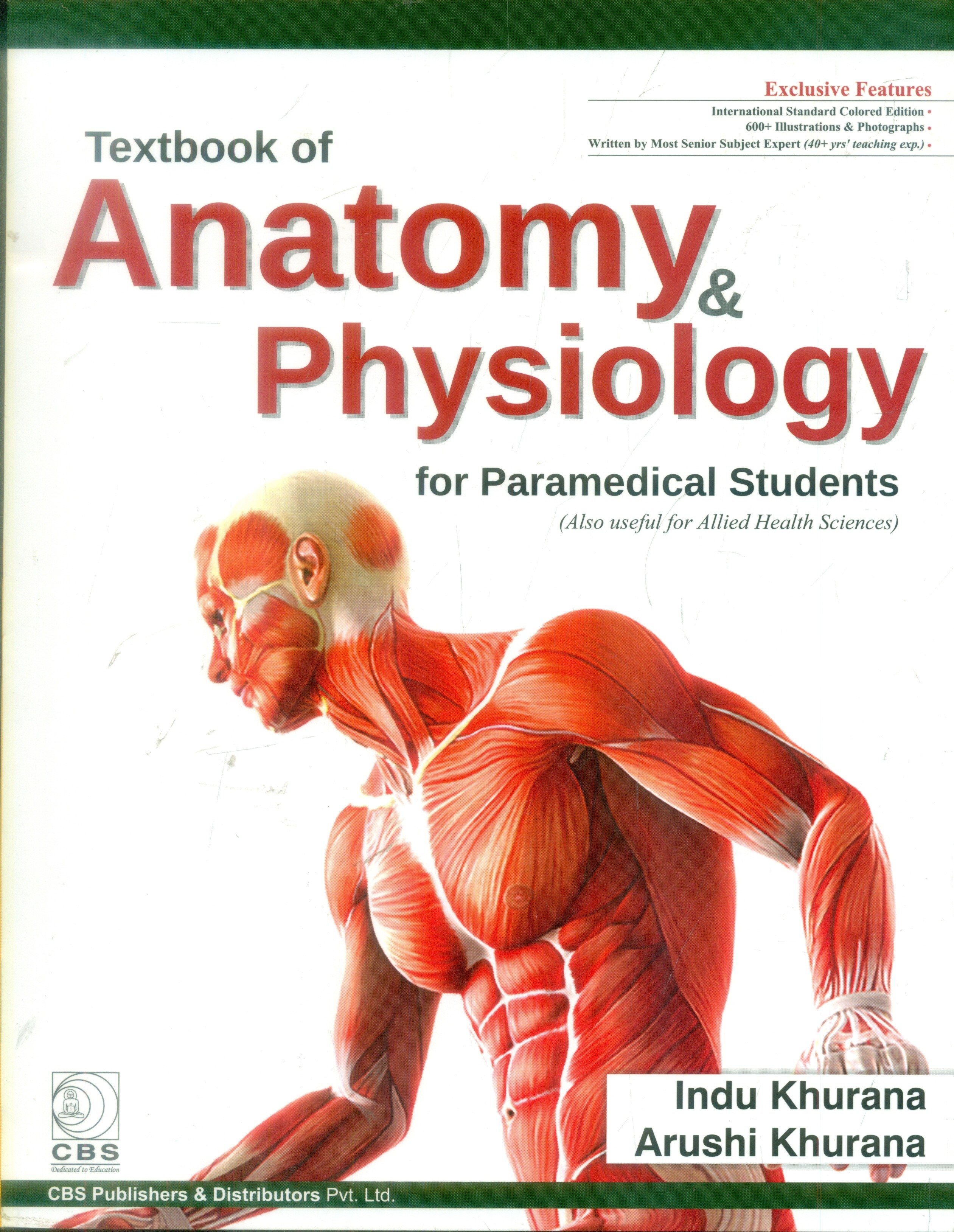 TEXTBOOK OF ANATOMY AND PHYSIOLOGY FOR PARAMEDICAL STUDENTS (PB 2020)  |9789388725996 | KHURANA I.