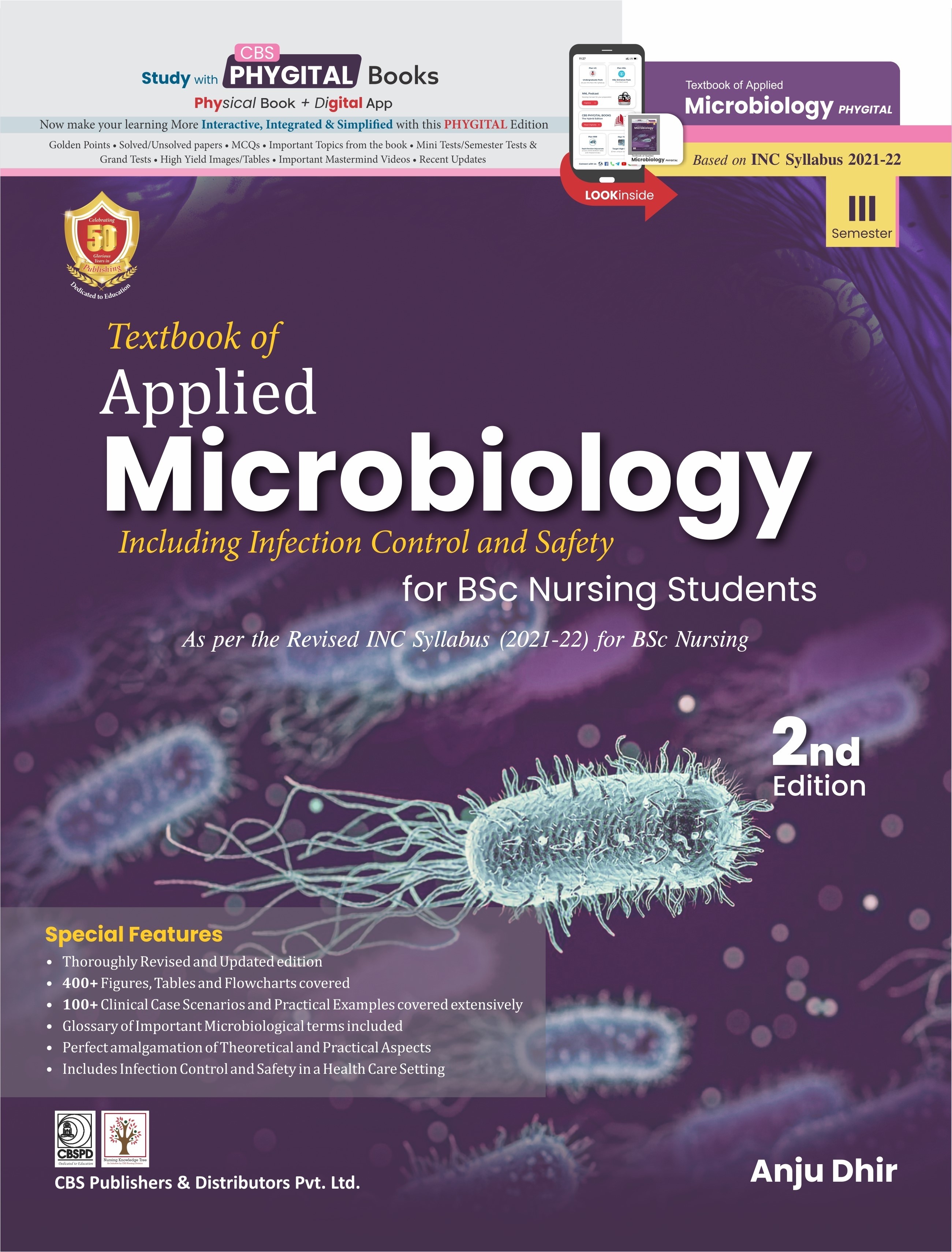 Textbook of  Applied Microbiology  Including Infection Control and Safety  for BSc Nursing Students As per the Revised INC Syllabus (2021-22) for BSc Nursing